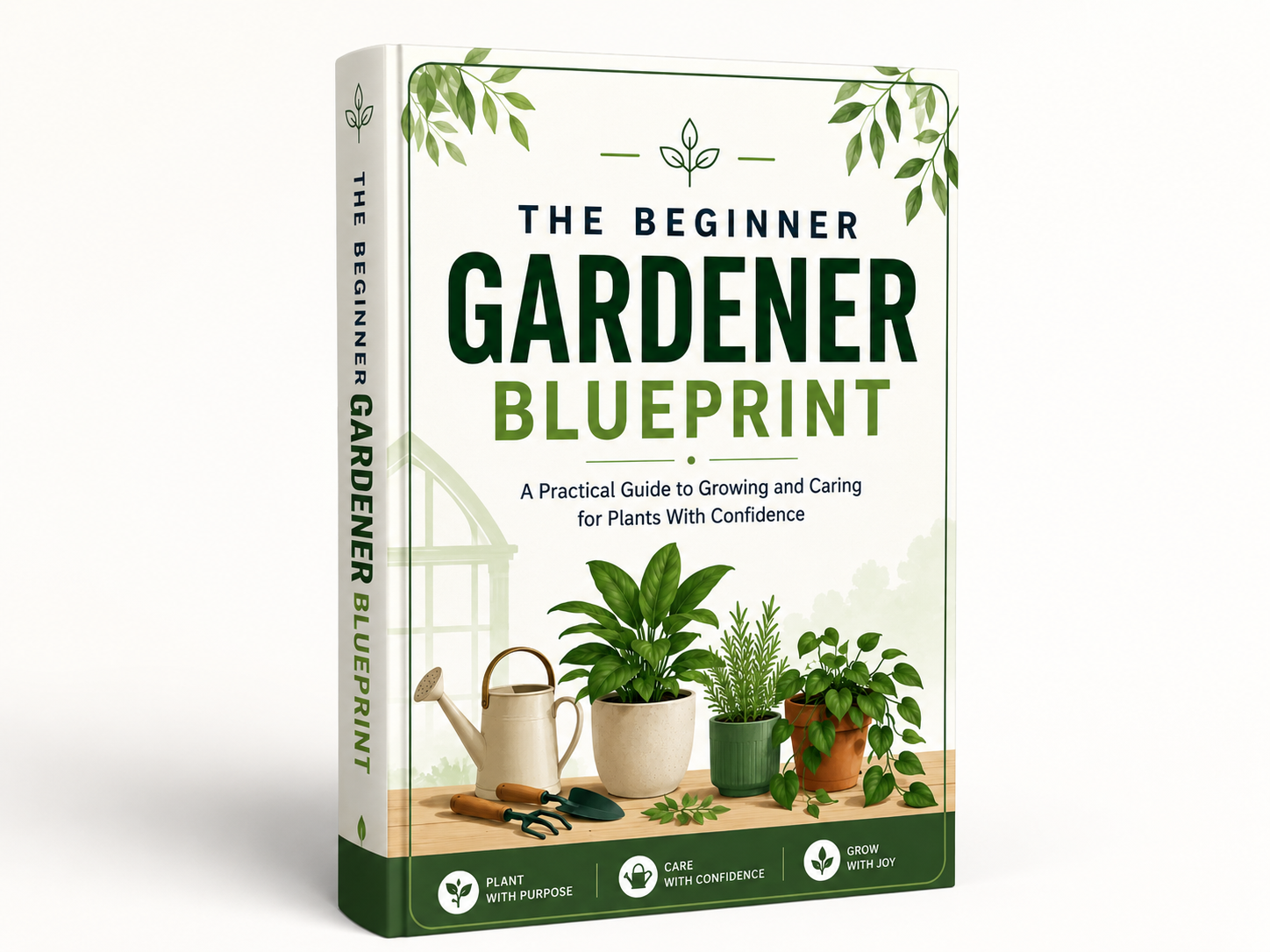 The Beginner Gardener Blueprint 3D ebook cover
