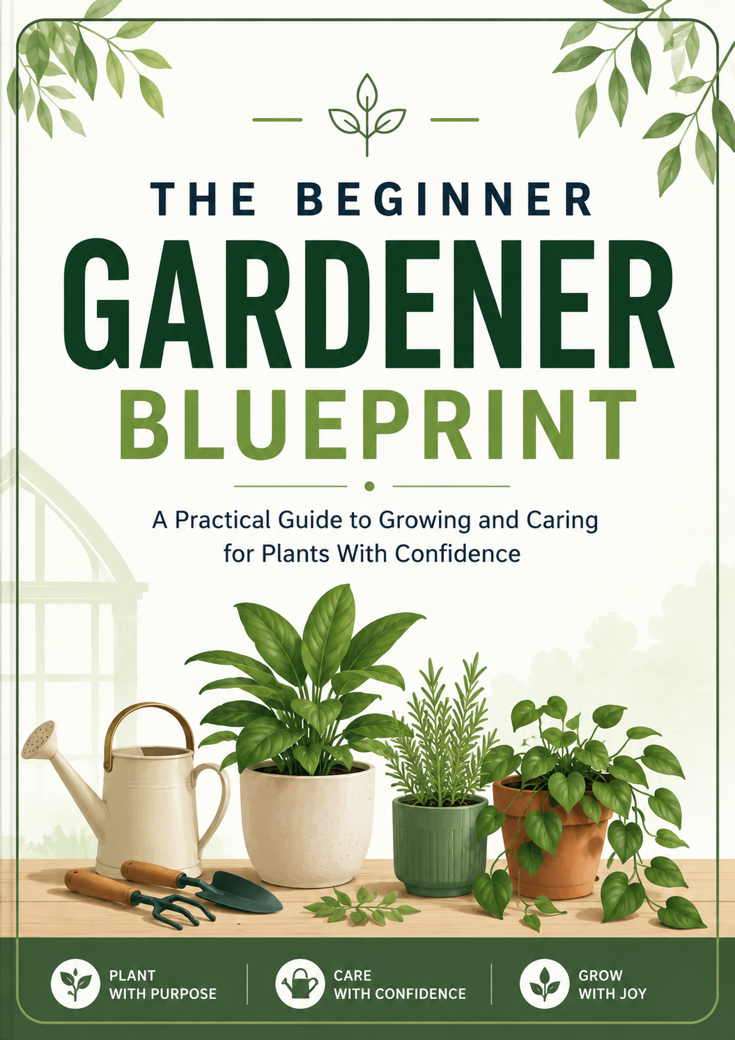 Flat cover of The Beginner Gardener Blueprint ebook
